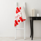 Canada Day Red Maple Leaf Pattern Canadese vlag Sherpa Deken (In situ)