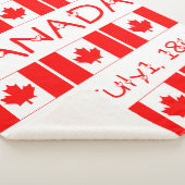 Canada Day Red Maple Leaf Pattern Canadese vlag Sherpa Deken (3/4)