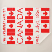 Canada Day Red Maple Leaf Pattern Canadese vlag Sherpa Deken (Voorkant (horizontaal))