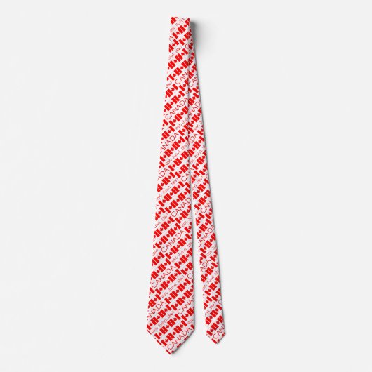 Canada Day Red Maple Leaf Pattern Canadese vlag Stropdas (Voorkant)
