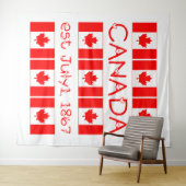 Canada Day Red Maple Leaf Pattern Canadese vlag Wandkleed (In Situ (horizontaal))
