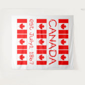 Canada Day Red Maple Leaf Pattern Canadese vlag Wandkleed (Voorkant (horizontaal))