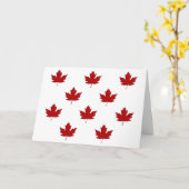Canada Day Red Maple Leaf Pattern Wenskaart Kaart (Gele Bloem)