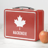 Canada Day Red White Canadese vlag Maple Leaf Naam (In situ)