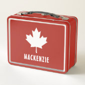 Canada Day Red White Canadese vlag Maple Leaf Naam (Achterkant)