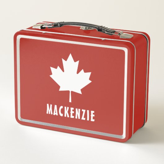 Canada Day Red White Canadese vlag Maple Leaf Naam (Achterkant)