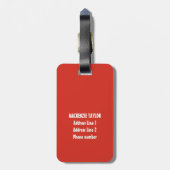 Canada Day Red White Canadese vlag Maple Leaf Naam Bagagelabel (Achterkant verticaal)