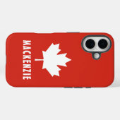 Canada Day Red White Canadese vlag Maple Leaf Naam Case-Mate iPhone Case (Achterkant (horizontaal))