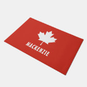 Canada Day Red White Canadese vlag Maple Leaf Naam Deurmat (Schuin)