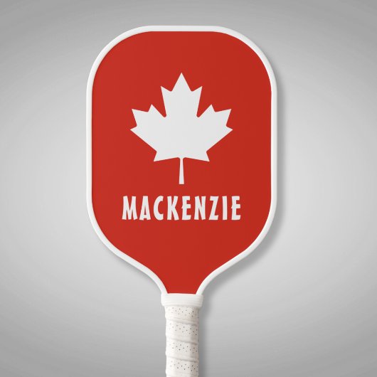 Canada Day Red White Canadese vlag Maple Leaf Naam Pickleball Paddle