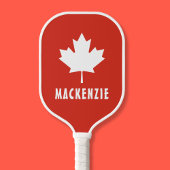 Canada Day Red White Canadese vlag Maple Leaf Naam Pickleball Paddle