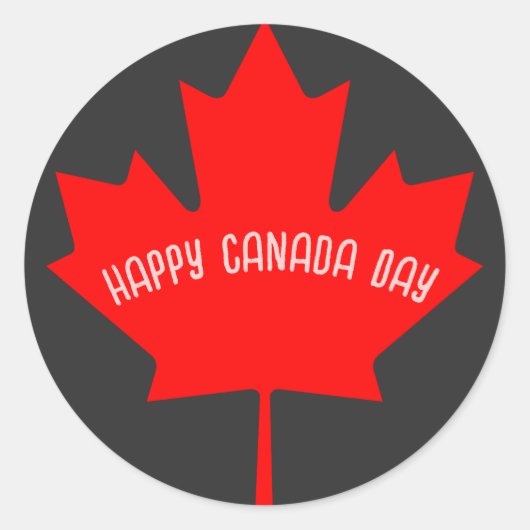 Canada Day Ronde Sticker (Voorkant)