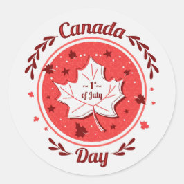 Canada Day Ronde Sticker