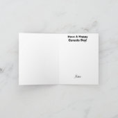 Canada Day Smiling Maple Leaf Kaart (Binnen)