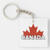 canada day square sticker button sleutelhanger (voorkant)