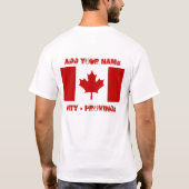 Canada Day T-Shirt (naam stad-provincie invullen) (Achterkant)