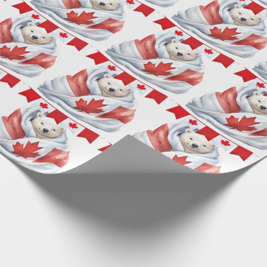 Canada Day thema inpakpapier (Hoek)