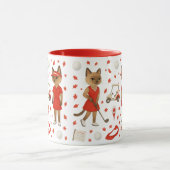 Canada Day thema voor golfers die van katten houde Mok (Midden)