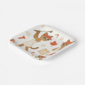 Canada Day thema voor golfers die van katten houde Papieren Bordje (Gebogen)