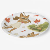 Canada Day thema voor golfers die van katten houde Papieren Bordje (Gekanteld)