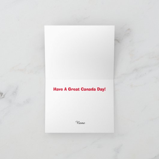 Canada Day Tic Tac Toe Kaart (Binnen)