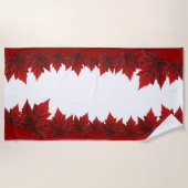 Canada Day Towel Canadese Maple Leaf Beach Handdoe Strandlaken (Voorkant)