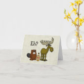 Canada Day Trio: Beaver, Moose, Syrup Kaart (Gele Bloem)