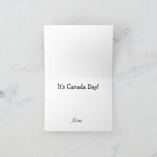 Canada Day Trio: Beaver, Moose, Syrup Kaart (Binnen)