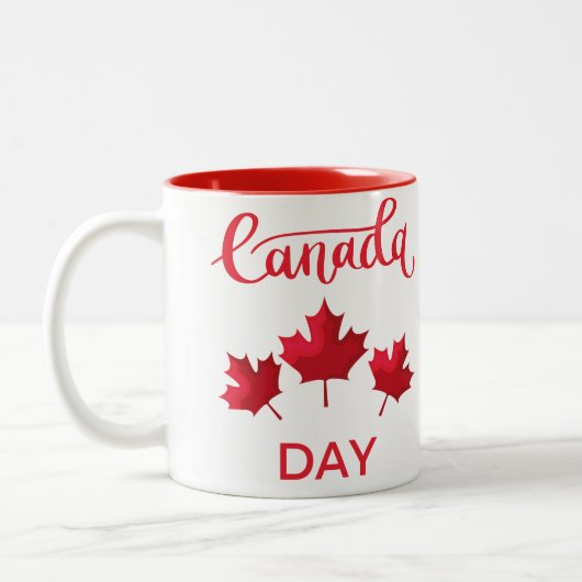 Canada Day Tweekleurige Koffiemok (Links)