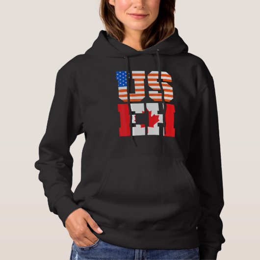 Canada Day Usa Canadian Citizen America Flag Canad Hoodie (Voorkant)