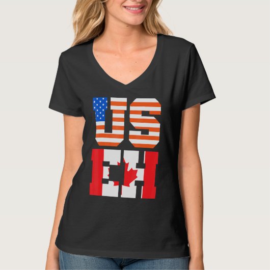 Canada Day Usa Canadian Citizen America Flag Canad T-shirt (Voorkant)