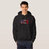 Canada Day Useh Canadian US Canada Flag Maple Leaf Hoodie (Voorkant volledig)