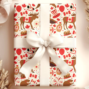 Canada Day-vieringspatroon Cadeaupapier