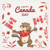 Canada Day Vierkante Sticker (Voorkant)