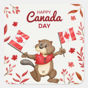 Canada Day Vierkante Sticker