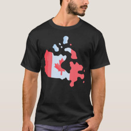 Canada Day Vlaggenkaart T-shirt