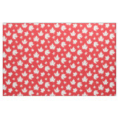 Canada Day White Maple Leaf Pattern op Red Stof (Fat Quarter)