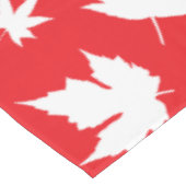 Canada Day White Maple Leaf Pattern op Red Tafelkleed (Gekanteld)