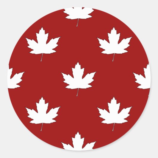 Canada Day White Maple Leaf Pattern Sticker (Voorkant)