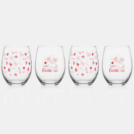 Canada Day Wijnglas Zonder Voet