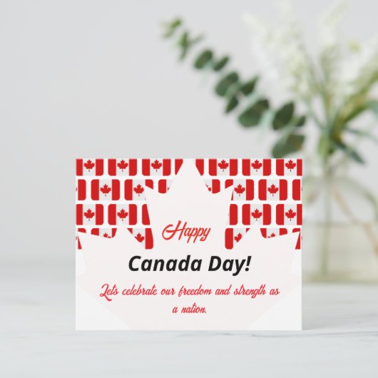 Canada Day wordt gevierd met patriottische flair Feestdagenkaart (Staand voorkant)
