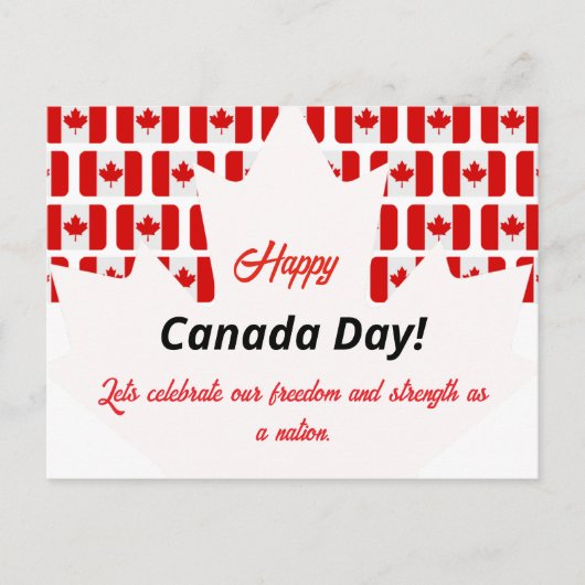 Canada Day wordt gevierd met patriottische flair Feestdagenkaart (Voorkant)