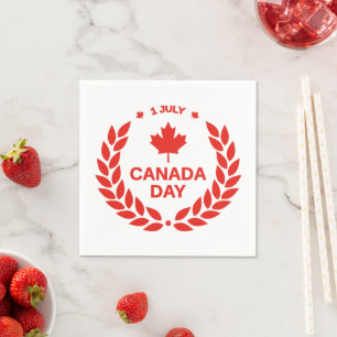 Canada Day Wreated Paper Napkins Servet