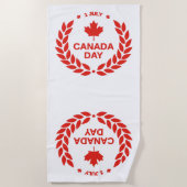 Canada Day Wreath Beach Towel Strandlaken (Voorkant)