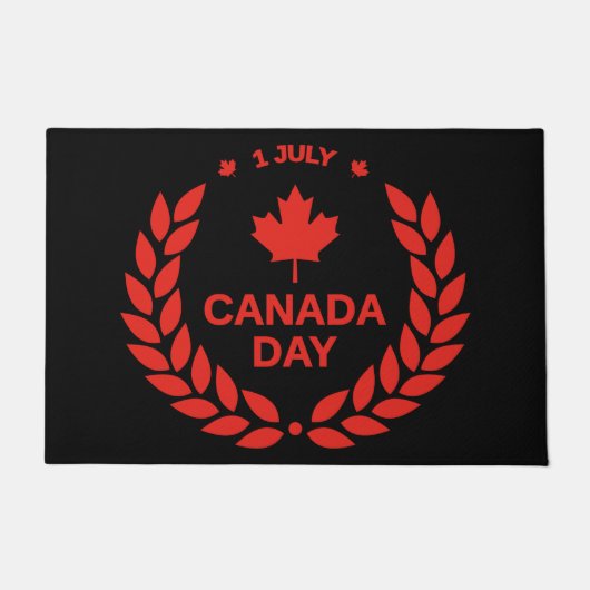 Canada Day Wreath Doormat Deurmat (Voorkant)