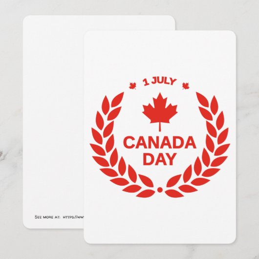 Canada Day Wreath Flat Wenskaart Kaart (Voorkant / Achterkant)