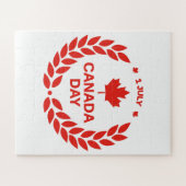 Canada Day Wreath Jigzaag Puzzle Legpuzzel (Horizontaal)