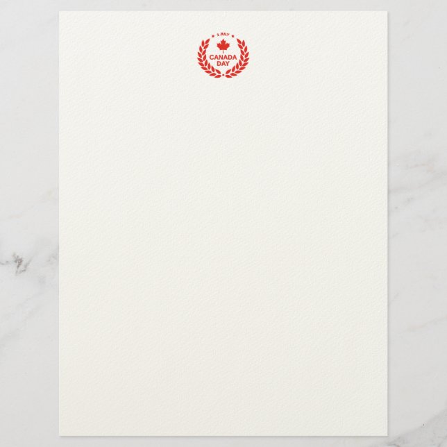Canada Day Wreath Letterhead Briefhoofd (Voorkant)