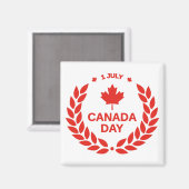 Canada Day Wreath Magnet (Voorkant / Achterkant)