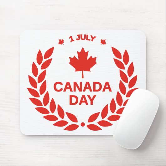 Canada Day Wreath Mousepad Muismat (Met muis)